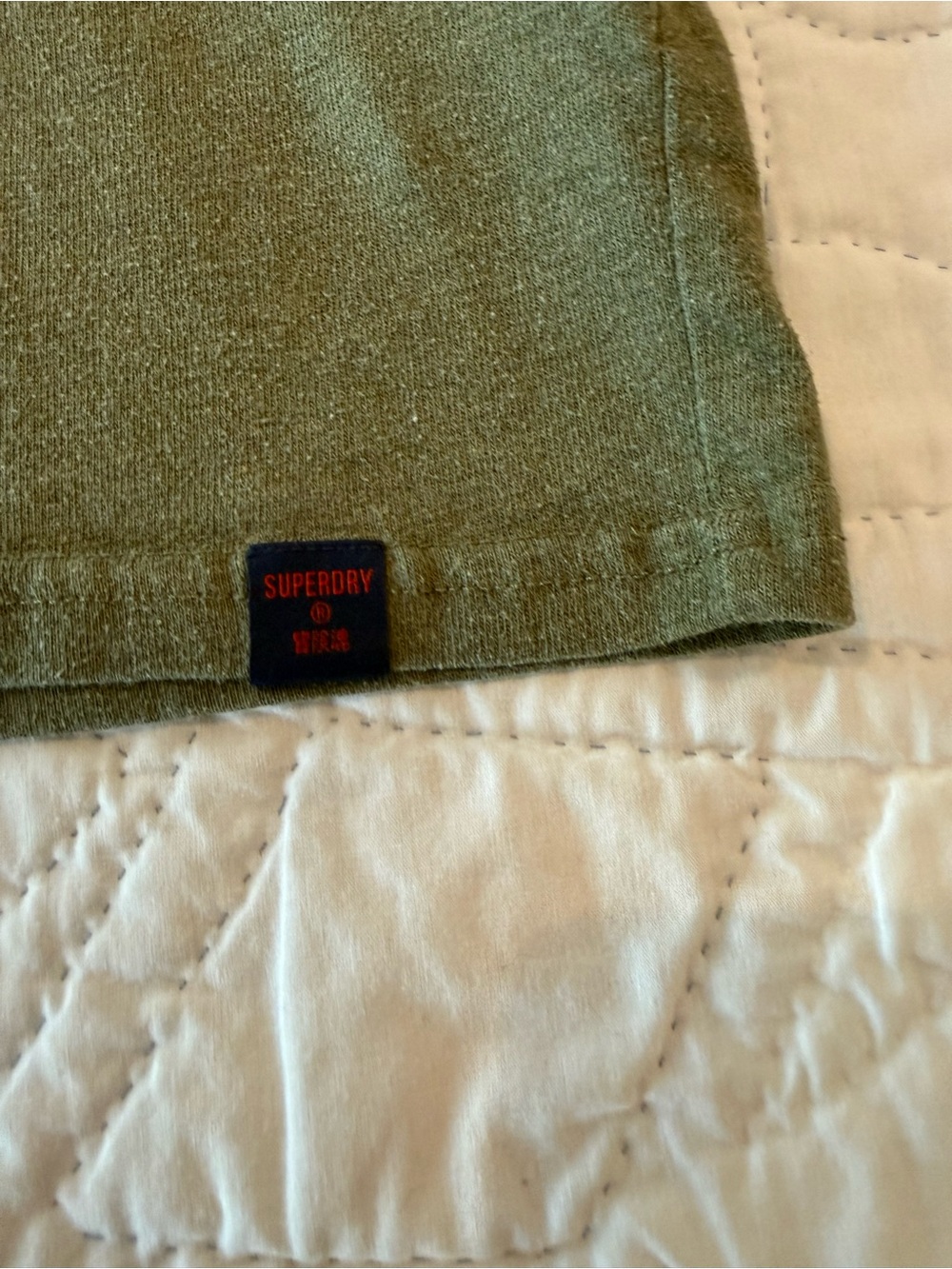 Superdry Olive Green Hem Tag Tee - Picture 3 of 9
